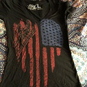 Fatal red and blue shirt size large.